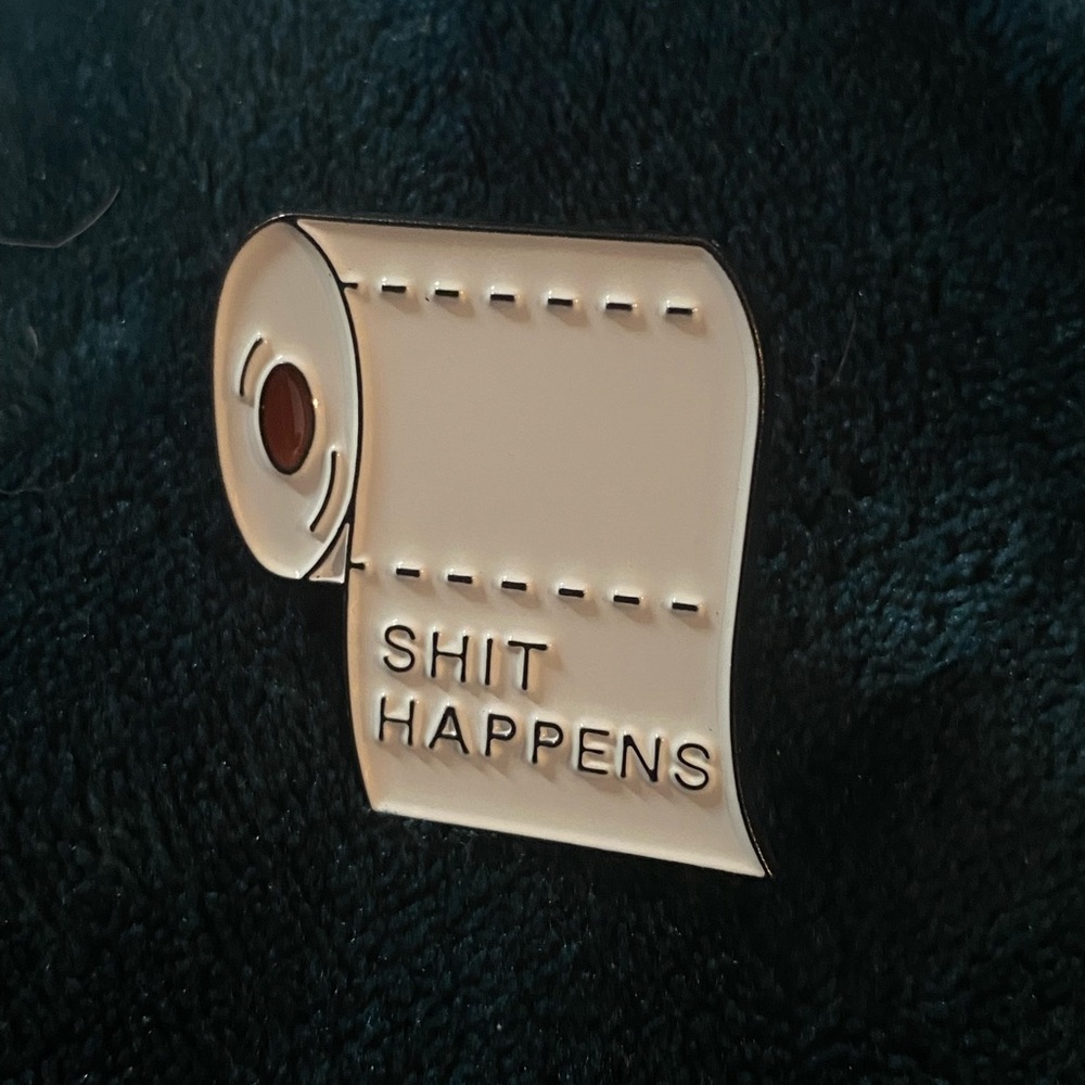 Humorous Toilet Paper Enamel Pin